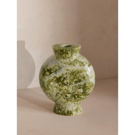 Sesso Vase, Wide, Green