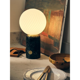 Green Swirl Table Lamp - Vintage Murano Glass Design