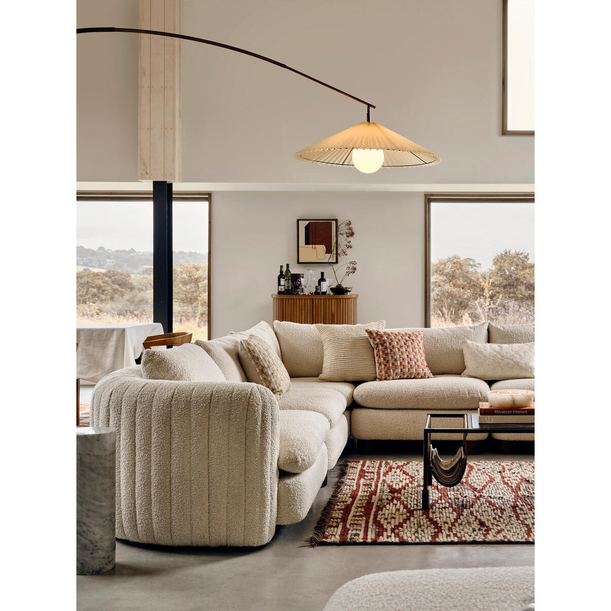 Buy Vivienne Modular Sofa - Boucle Natural | Low Lounge Seating
