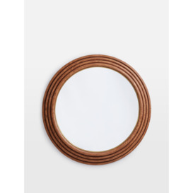 Aiden Circle Mirror - Mid-tone Burl Effect | Soho House Inspired