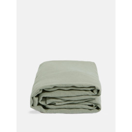 Luxury Sage Linen Emperor Fitted Sheet