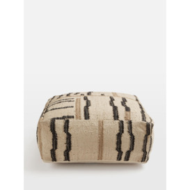 Natural Jute and Cotton Square Floor Cushion | Soho Roc House