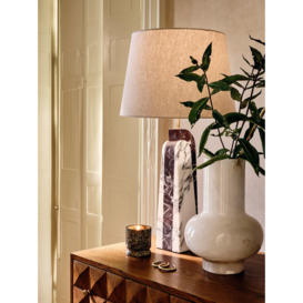 Darcy Marble Table Lamp, White