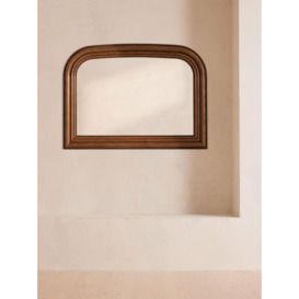Atticus Wide Arch Mantle Mirror | Hand Carved Ash Wood with Beaded Detail