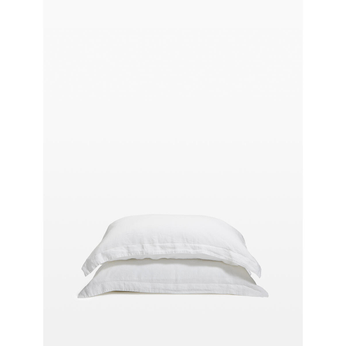 Buy Luna Linen Oxford Pillowcase, King, White - Set of Two | 100% Flax-Fibre Linen