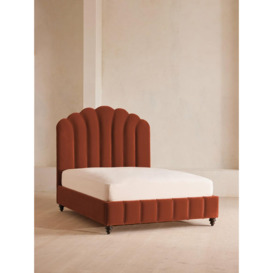 Manette Velvet Rust Emperor Bed | crafted in the UK