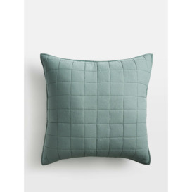 Buy Lynsey Sage Large Square Pillowcase | Cotton-Linen Pillowcase
