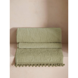 Luxurious Obie Bedspread in Sage | Soho Home