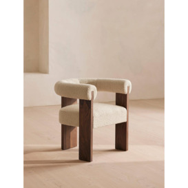 Eldon Dining Chair | Low Relaxed Seating | Boucle Upholstery