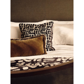 Pierre Frey Tsomba Cushion in Cocoa - Tribal-style Graphic Pattern