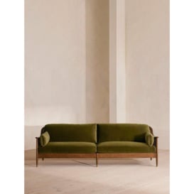 Buy Atlanta Four Seater Sofa in Olive Green Velvet | Shoreditch House Inspired