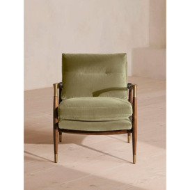 Theodore Velvet Armchair in Lichen Green | Soho House Inspired