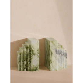 Green Trento Marble Lola Bookends | Soho House Inspired Design