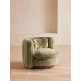 Lichen Velvet Vivienne Swivel Armchair | Cosy and Stylish