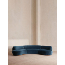 Aline Serpentine Modular Sofa in Royal Blue Velvet | Soho House Stockholm Inspired