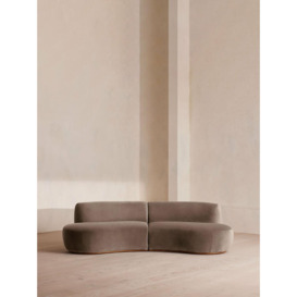 Aline Serpentine Velvet Taupe Modular Sofa | Soho House Stockholm Inspired