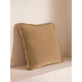 Margeaux Velvet Cushion | Plush Cotton with Eyelash Fringing