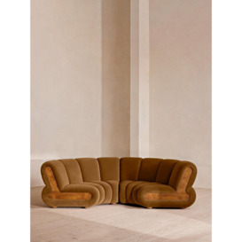 Noelle Mustard Velvet Modular Sofa | Customizable Design