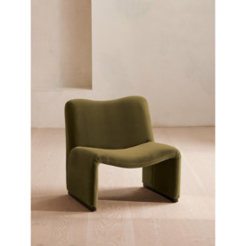 Olive Velvet Lovett Armchair | Mid-Century Design