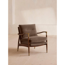 Theodore Velvet Armchair in Taupe | Soho House Inspired Design