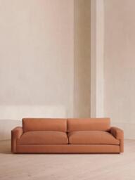Mossley Four Seater Sofa, Velvet, Antique Rose