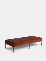Rust Velvet Poppy Bench - Multi-functional Daybed | Soho House Inspired