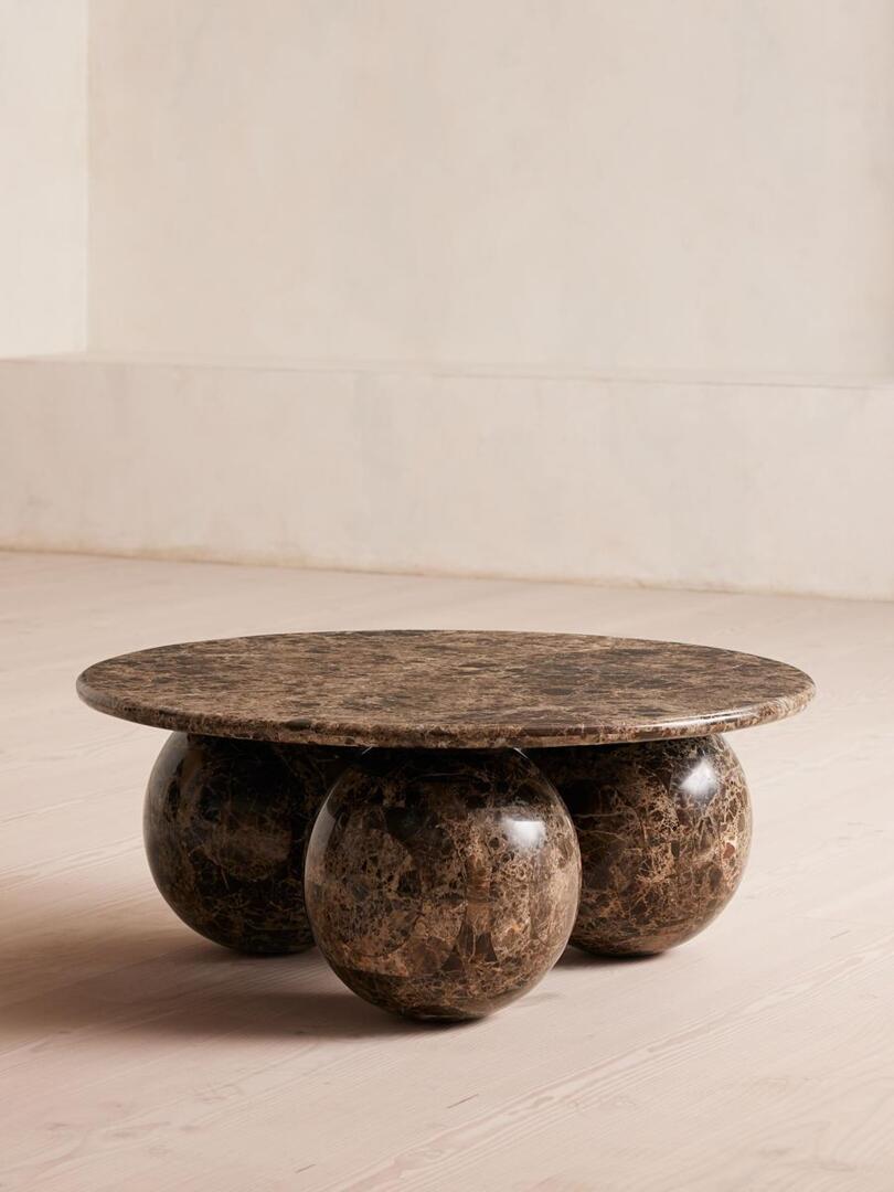 Oxley Coffee Table, Dark Emperador Marble by Soho Home Ltd