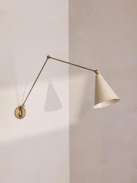Vincent Wall Light, Cream Shade