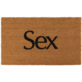 More Joy SSENSE Exclusive Brown 'Sex' Door Mat
