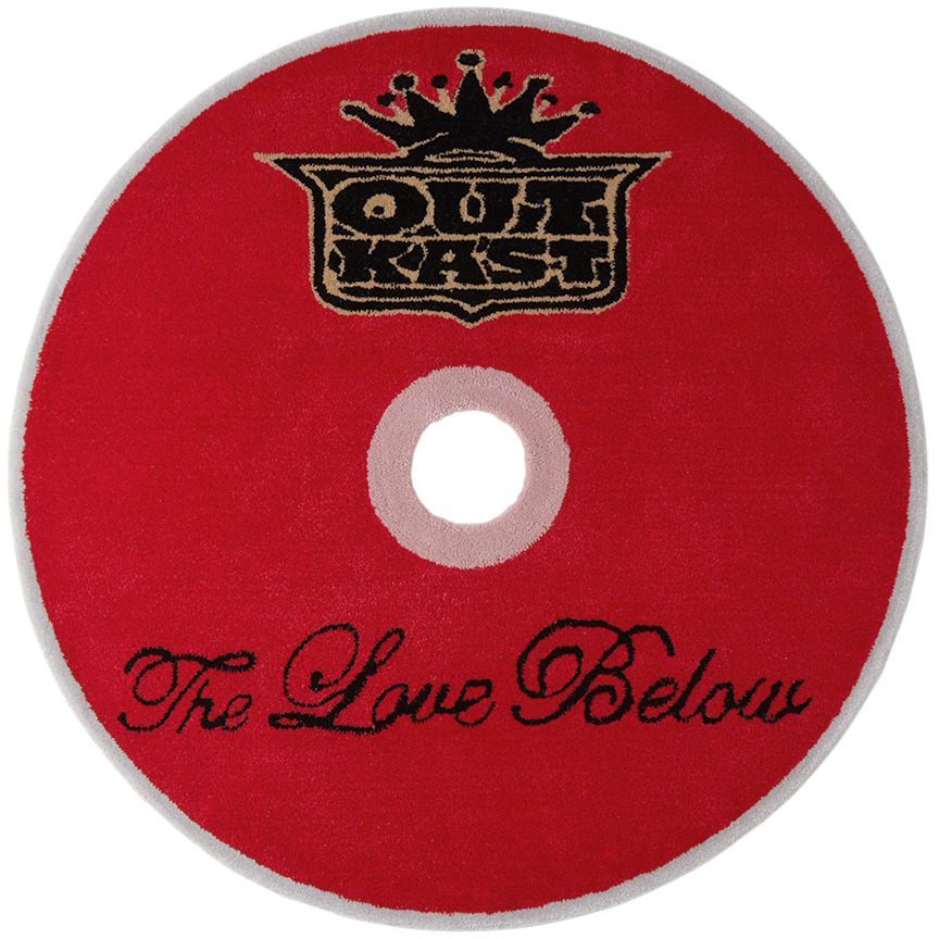 Curves by Sean Brown SSENSE Exclusive Red 'The Love Below' CD Rug - image 1