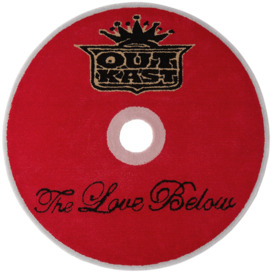 Curves by Sean Brown SSENSE Exclusive Red 'The Love Below' CD Rug - thumbnail 1
