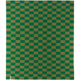 CURIO PRACTICE SSENSE Exclusive Green & Khaki Check Blanket - thumbnail 1