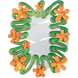 Joseph Algieri Green & Orange Flower Mirror