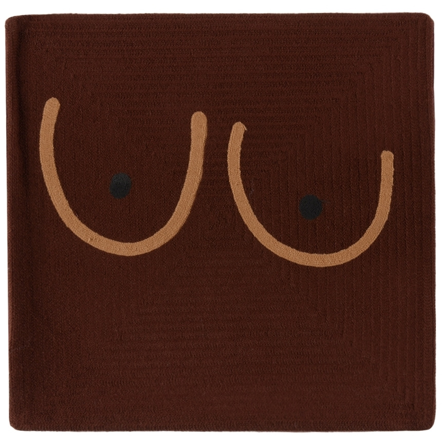 Cold Picnic Brown & Beige Boob Cushion Cover - image 1