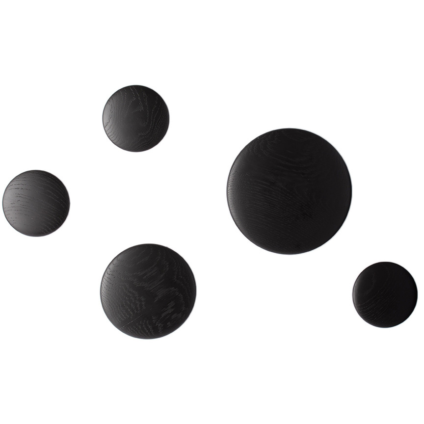 Muuto Black Dots Coat Hook Set, 5 pcs - image 1