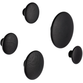 Muuto Black Dots Coat Hook Set, 5 pcs - thumbnail 2