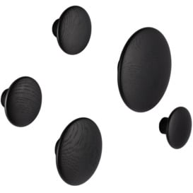 Muuto Black Dots Coat Hook Set, 5 pcs - thumbnail 2