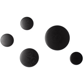 Muuto Black Dots Coat Hook Set, 5 pcs - thumbnail 1