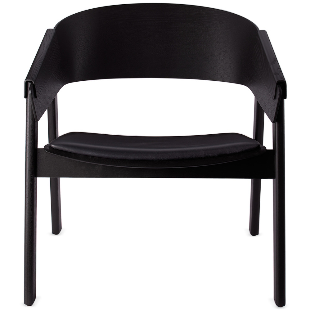 Muuto Black Leather Cover Lounge Chair - image 1