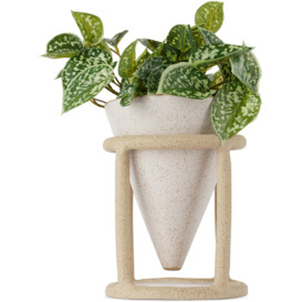 SIN Off-White Resevoir Table Planter
