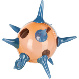 Sticky Glass Brown & Blue Spiky Ornament - thumbnail 1