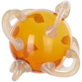 Sticky Glass SSENSE Exclusive Orange & Gold Loop Ornament - thumbnail 2