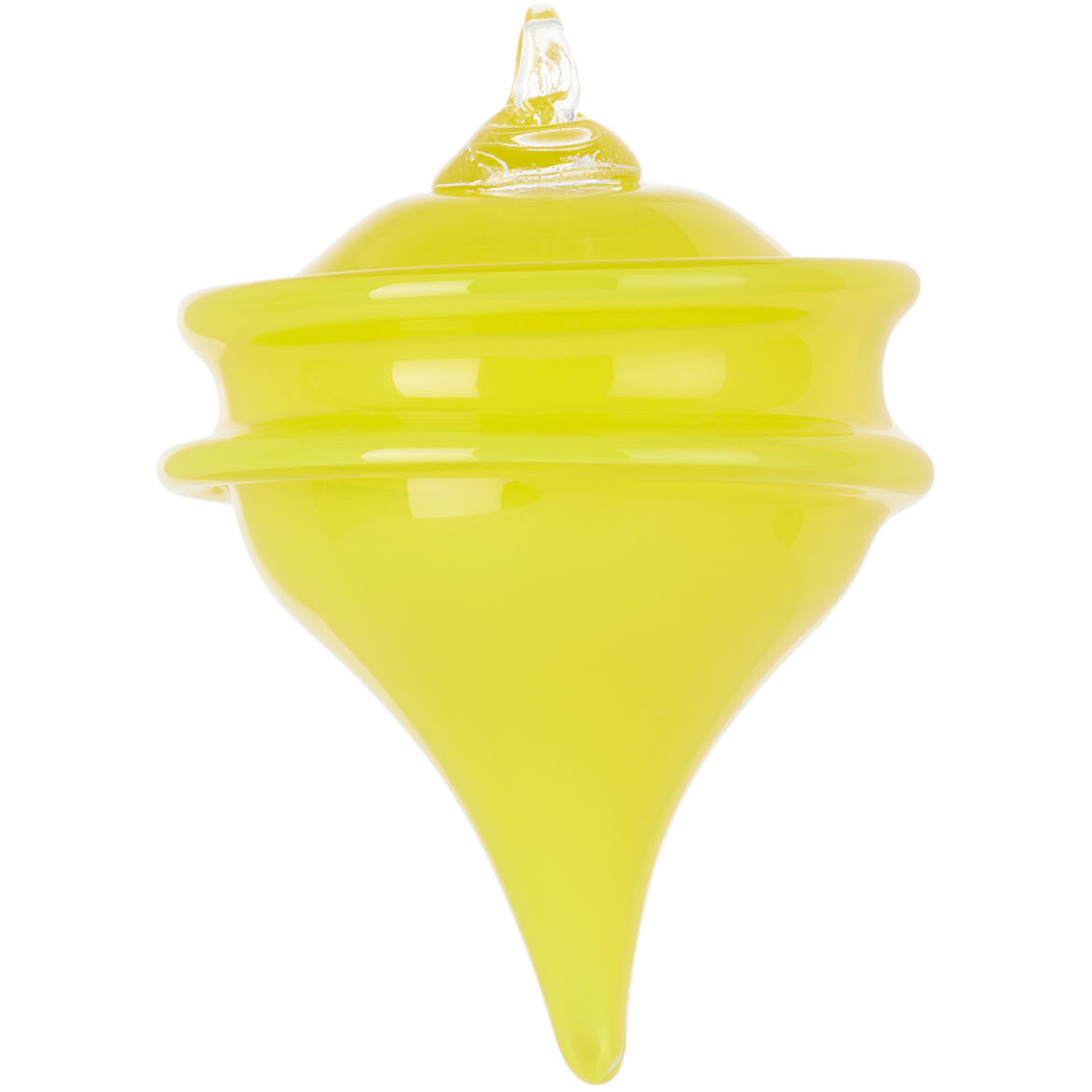 Sticky Glass Yellow Deflated Ornament - image 1