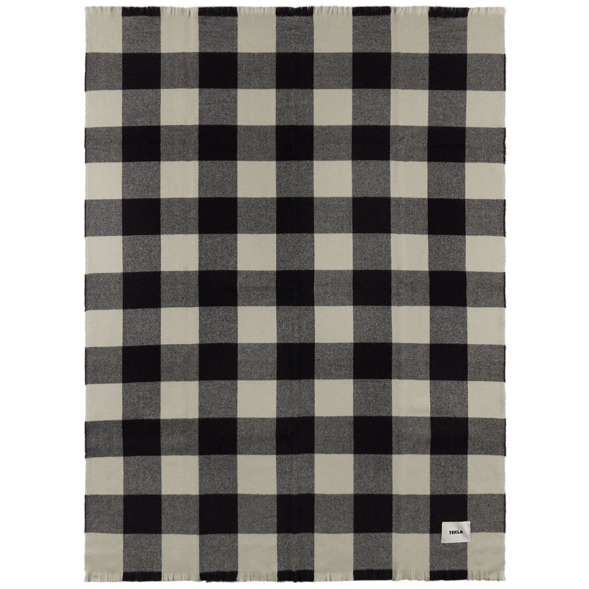 Tekla Black & White Gingham Blanket - image 1