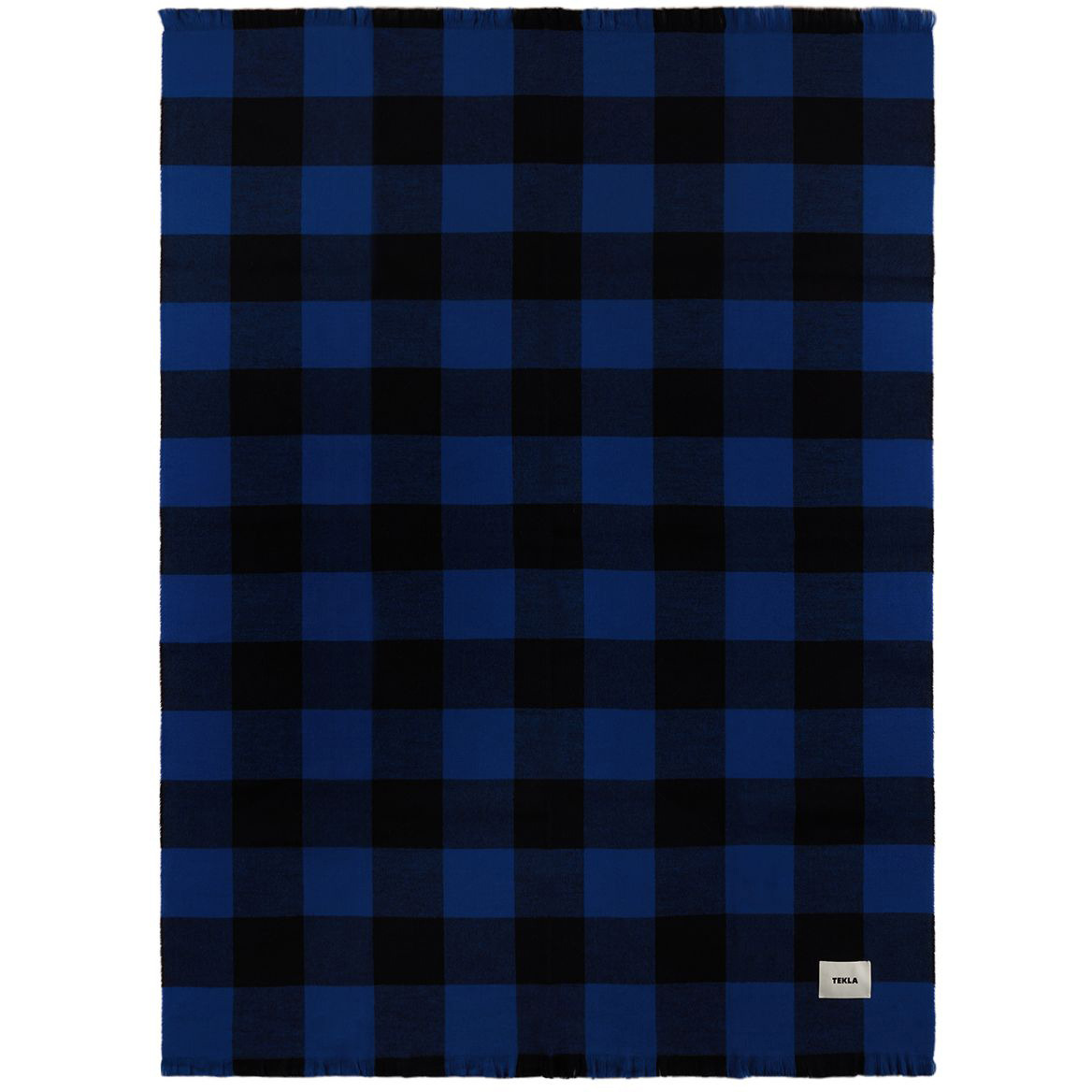 Tekla Blue & Black Gingham Blanket - image 1