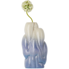 Polymorf SSENSE Exclusive White & Blue Bubbler Vase
