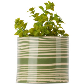 Henry Holland Studio Green & White Ceramic Planter