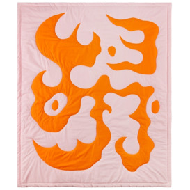 Claire Duport Pink & Orange Large Form I Blanket