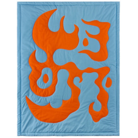 Claire Duport Blue & Orange Medium Form I Blanket
