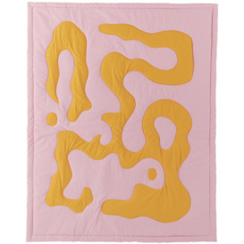 Claire Duport Pink & Orange Medium Form II Throw Blanket